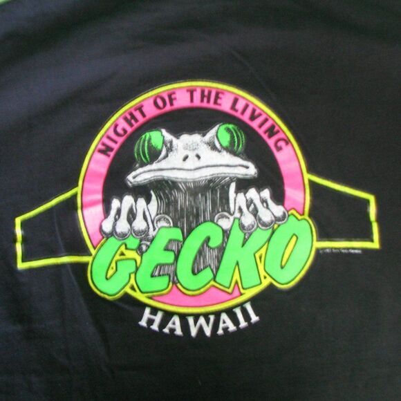 Vintage 80s Night of the Living Gecko Parody T-Shirt - Picture 1 of 7